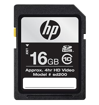 HP 16 GB Class 10 SDHC Flash Memory Card CG789A-EF (Amazon Frustration Free Packaging)