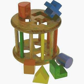 Wooden Rolling Shape Sorter