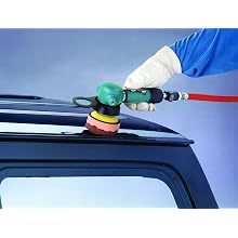 Dynabrade 57126 3-Inch 76 mm Diameter Dynabuffer Random Orbital Polisher, 10000 RPM, Rear Exhaust, 5/16-Inch - 24 Female Thread