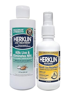 New Herklin Natural Head Lice Prevention Hair Spray Repels Super