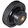 DimcoGray Phenolic Knurled Knobs 1 3/8" OD, 1/4-20 Insert Thread, 7/16" Tapped Hole, Black (Pack of 25)