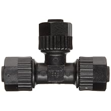 Parker Pargrip GBMT-222 PFA Tube Fitting, Branch Tee, Tube OD x Tube OD x NPT Male