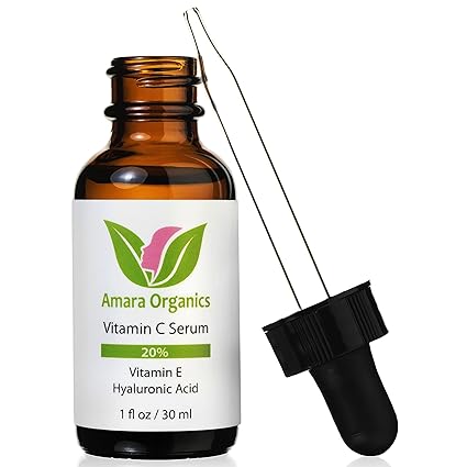Vitamin C Serum for Face 20% - With Vegan Hyaluronic Acid & Vitamin E - Best Natural & Organic Anti Aging Formula Stimulates Collagen, Repairs Wrinkles & Fades Age Spots - Gives Skin a Radiant & Youthful Glow - Guaranteed Results