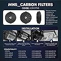 MHS FILTERS Charcoal Filter for Range Hood, Compatible with CFK1-TM, Set of 2
