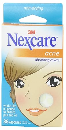 Nexcare Acne Absorbing Cover, Two Sizes, 36 Count