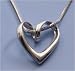 Twisted Heart Silver Necklace