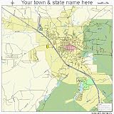 Huge Street & Road Map of Huntsville, Texas TX - Printed poster size wall atlas of your home town