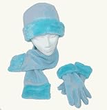 EMMA - Women's Winter Set - Fleece Hat, Gloves, and Scarf by CTM