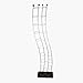 Hibaba DVD 72 Wavy Tower Rack ( silver finished steel )