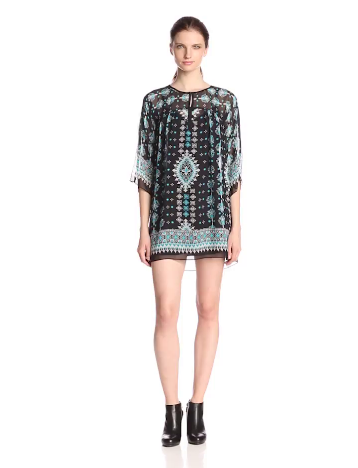 Amazon.com: Nanette Lepore Women's Sun City Printed Silk Shift ...