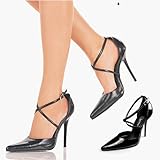 MILAN-42, 4 1/2 Quarter Crisscross Strap D'Orsay in Leather or Patent