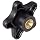 DimcoGray Black Thermoplastic 5 Star Fluted Torque Knob Female, Brass Insert: 3/8-16" Thread x 1/2" Depth, 2-1/4" Diameter x 1" Height x 7/8" Hub Dia x 1/2" Hub Length (Pack of 10)