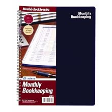 Adams Bookkeeping Record Book, Monthly Format, 8.5 x 11 Inches, White (AFR71)