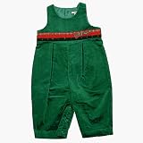 Hartstrings velour overall w/ribbon trim