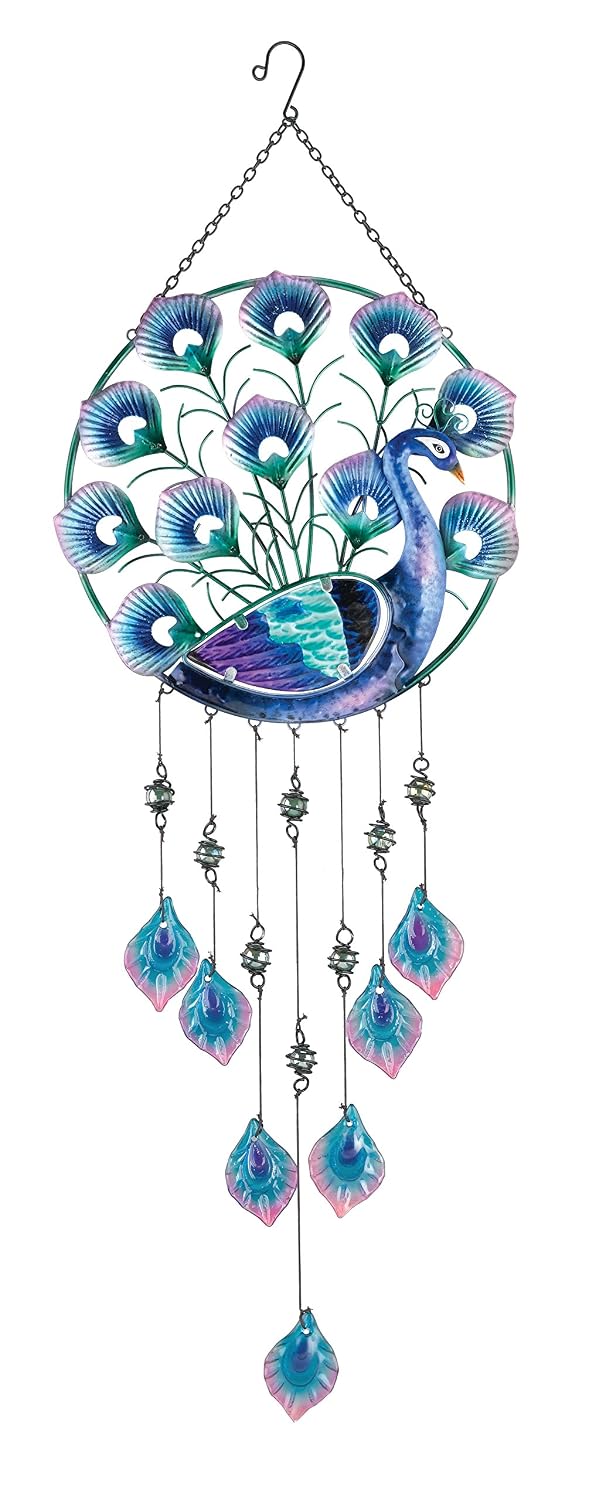 regal art and gift peacock circle hanging decor