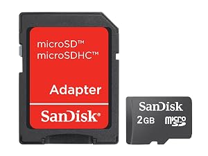 SanDisk 2 GB Mobile microSD Flash Memory Card with Adapter SDSDQ-002G-AFFP-A