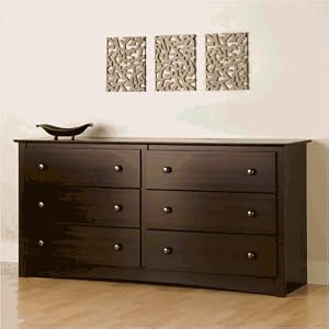 Fremont Drawer Dresser with Metal Knobs in Espresso Finish