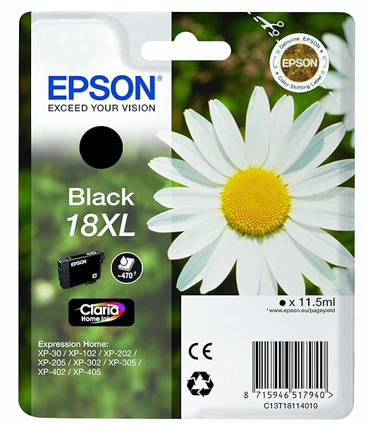 Epson XP30 /  202 /  302 /  405 11 cartucho de tinta .5ml - negro