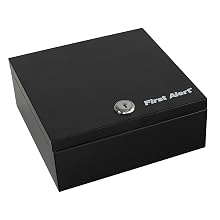 First Alert 3010F Steel Cash and Key Box, Black