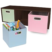 Way Basics zBoard Eco 3 Cubby Storage Bench Stackable, Espresso Wood Grain