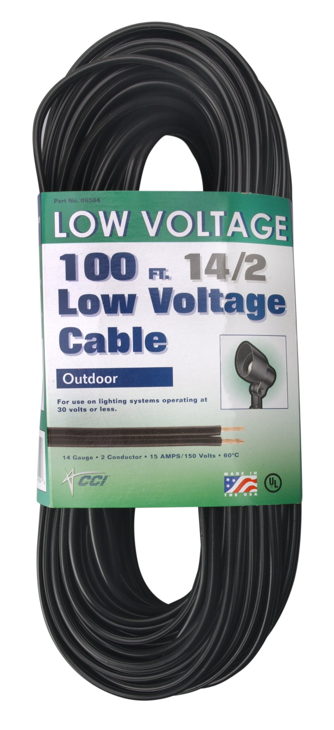 Coleman Cable 09504 14/2 100Feet Low Voltage Direct Burial Garden