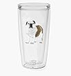 Bull Dog 16 oz Insulated Beverage Tumbler, Clear