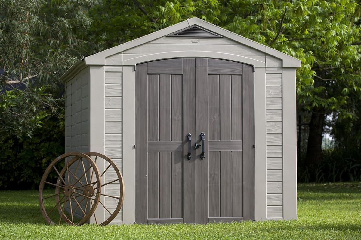 Keter Factor Large 8 x 11 ft. Resin Outdoor Yard Garden Storage Shed