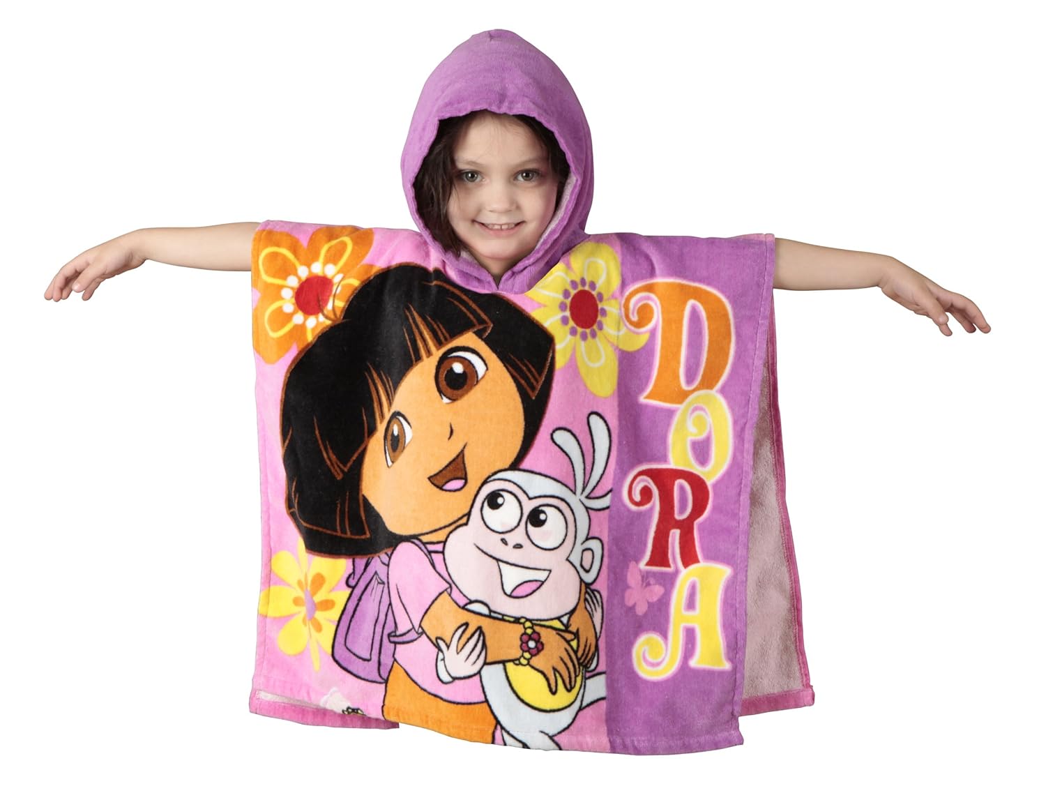 Dora The Explorer Toddler Poncho Towel, Pink