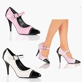 VANITY-443, 4'' Spectator Mary Jane Pump in 2 Colors up to Size 16
