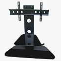 Strand Derwent Cantilever TV Stand - for up to 37" TV - Black with Glass Shelf