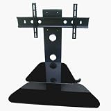 Strand Derwent Cantilever TV Stand - for up to 37 TV - Black with Glass Shelf