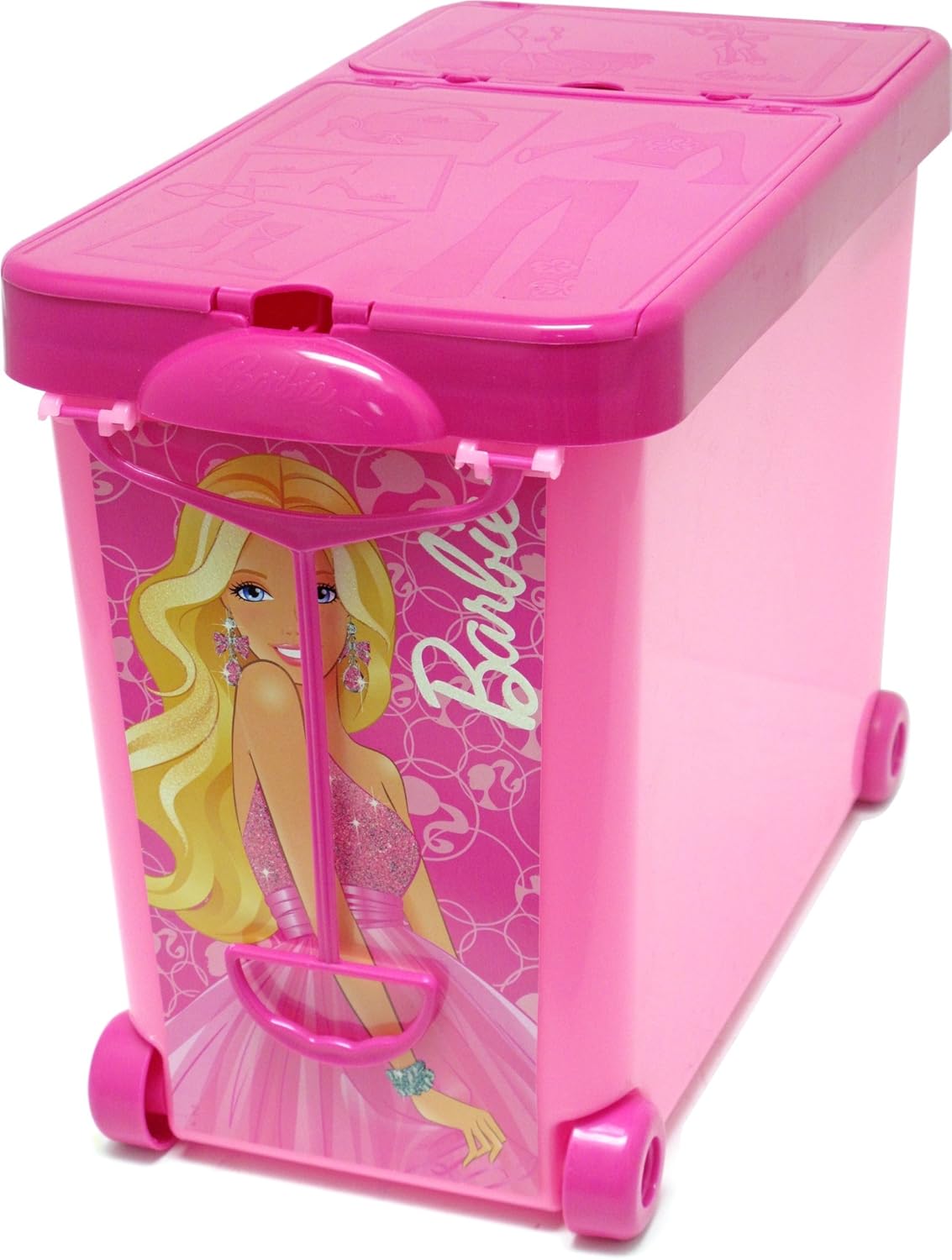 Barbie Store It All Pink,Rolling Bin Storage Case18 Mos to 9 Years