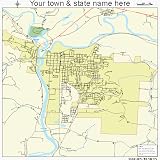 Huge Street & Road Map of Coshocton, Ohio OH - Printed poster
size wall atlas of your home town