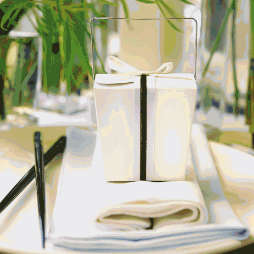 White Asian Take Out Boxes