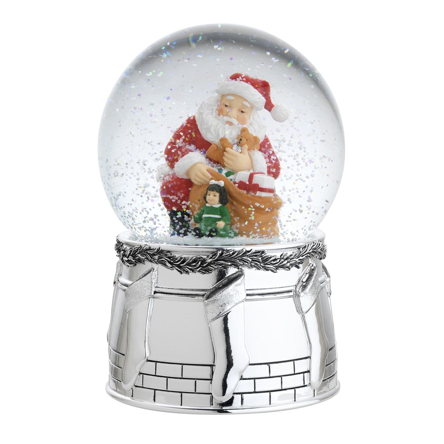 Reed & Barton St. Nick Snowglobe Seasonal Ornament, We Wish You A Merry Christmas, 6-Inch