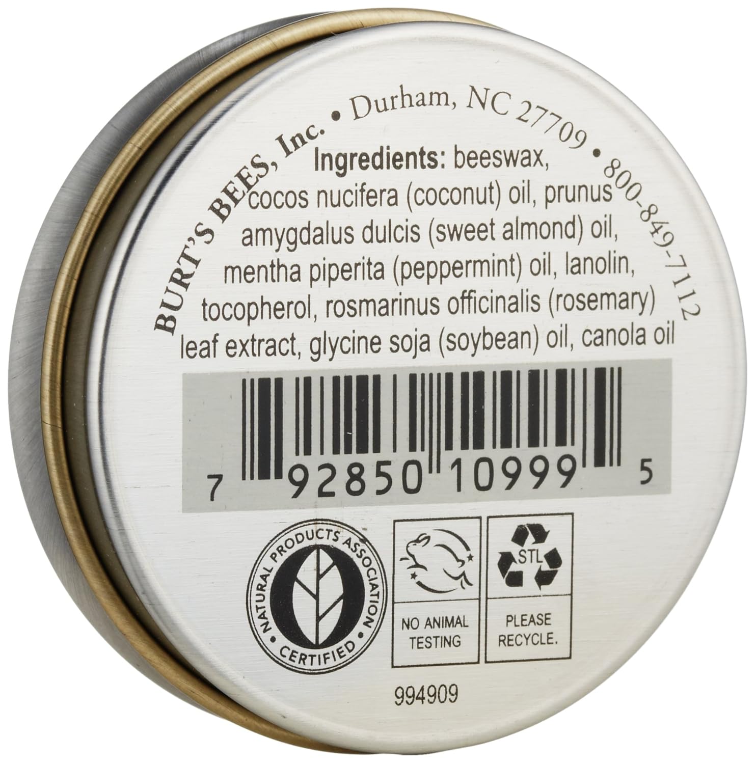 Burt`s Bees Beeswax Lip Balm Tin, 8.5 grams (Pack of 6) , New, Free