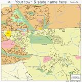 Street & Road Map of Kettering, Maryland MD - Printed poster size wall atlas of your home town
