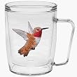 Hummingbird 18 oz Insulated Coffee Mug, Clear