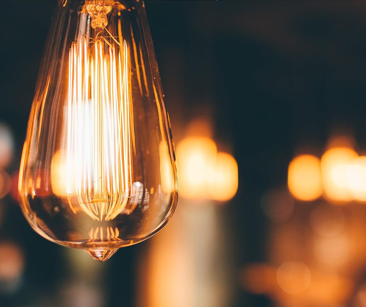 Vintage Edison Light Bulb 60W (4 Pack) - Dimmable Exposed Filament