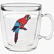 Parrot 12 oz Insulated Coffee Mug, Clear