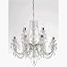 Crystal & Chrome Plated 12 Lamp Chandelier