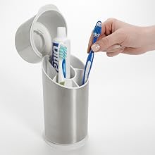 OXO Good Grips Toothbrush Organizer, Brushed Stainless