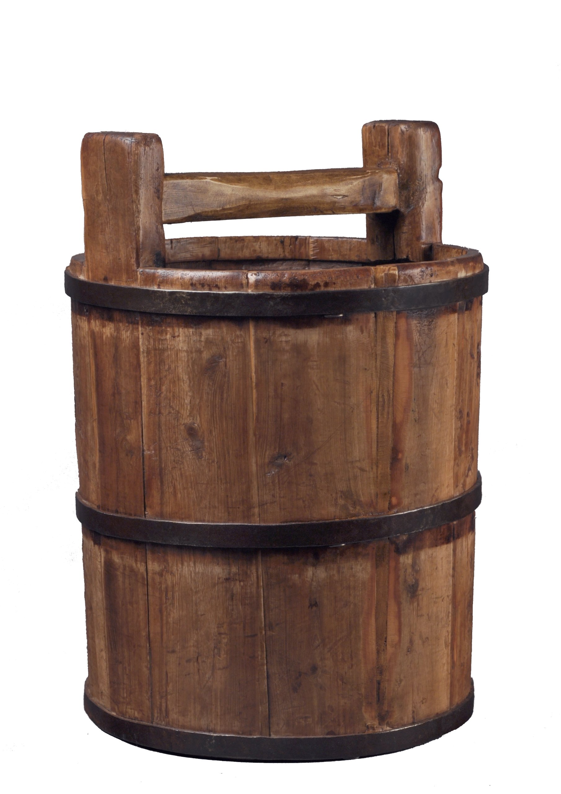 Antique Revival Wooden Soy Sauce Bucket, Natural
