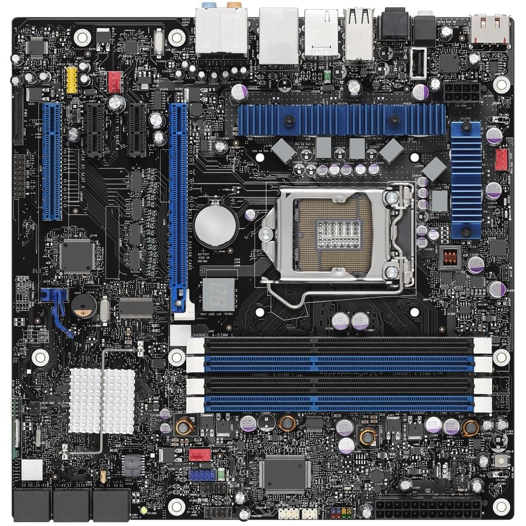 INTEL P55 LG1156 MAX-16 GB DDR3 MATX Motherboard BLKDP55SB (Black),Intel,BLKDP55SB