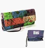 POURPRE Peace Works Patch - Wristlet, Checkbook Wallet, Clutch by Mundi