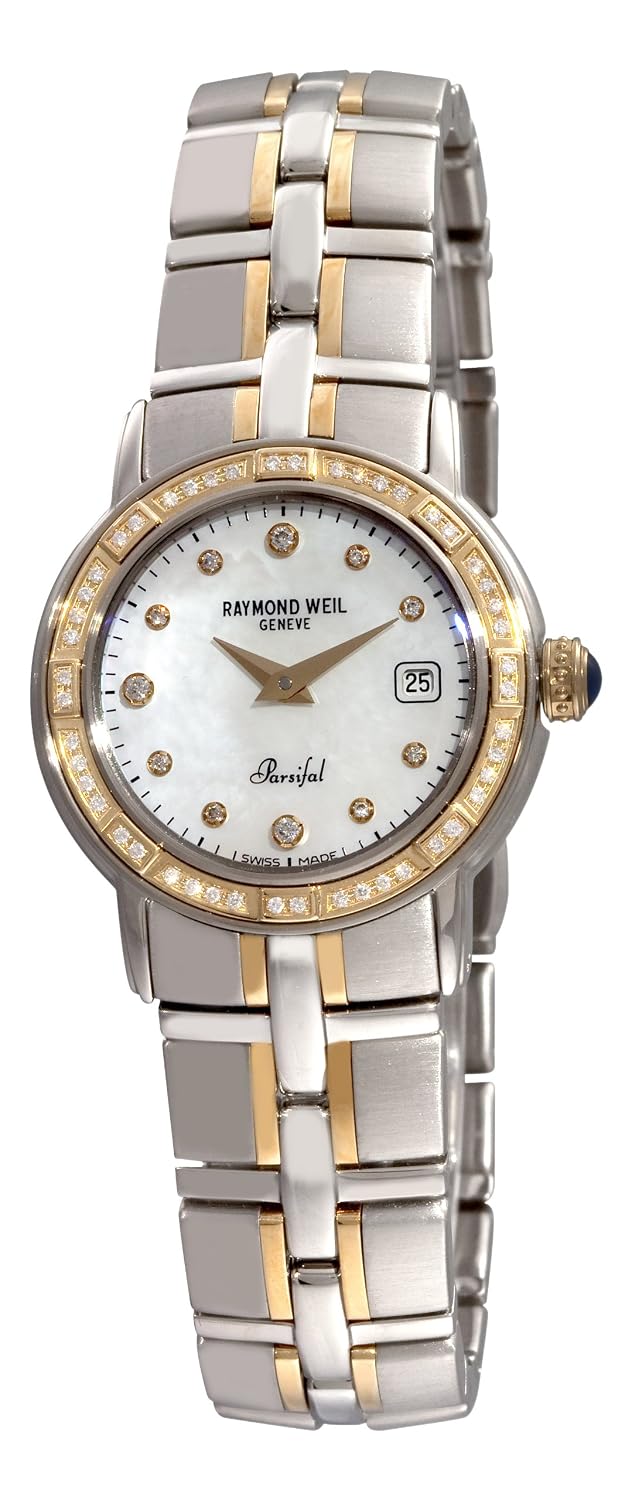 Raymond Weil Women’s 9440-STS-97081 Parsifal Two-Tone Mother-Of-Pearl Diamond Dial Watch