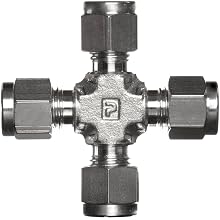 Parker A-Lok 12ECR12-316 316 Stainless Steel Compression Tube Fitting, Cross, Tube OD