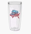 Motorhome w/USA Map 16 oz Insulated Beverage Tumbler, Clear