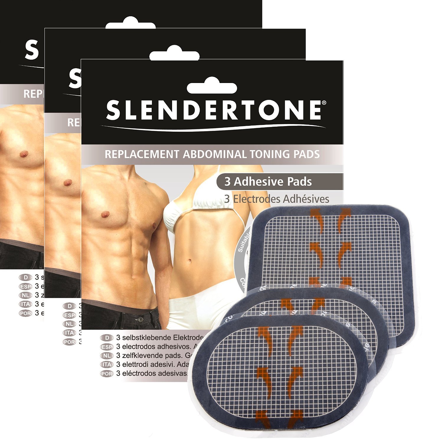 3 SETS SLENDERTONE Gel Pads Replacement For all Slendertone ab belts