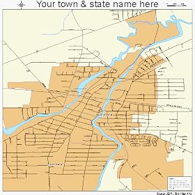 Street & Road Map of Newton Falls, Ohio OH - Printed poster size wall atlas of your home town